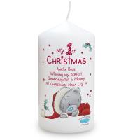 Personalised Me To You My 1st Christmas Pillar Candle Extra Image 1 Preview